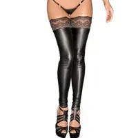 Noir Handmade: Wetlook-Strümpfe, schwarz (M) Noir Handmade: Wetlook-Strümpfe, schwarz (M)