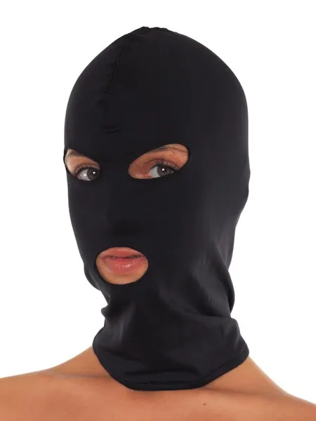 Kopfmaske mit Augen-/Mundöffnung, schwarz Kopfmaske mit Augen-/Mundöffnung, schwarz