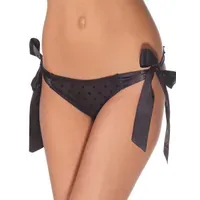 Coquette: Schleifenslip, schwarz (One Size) Coquette: Schleifenslip, schwarz (One Size)