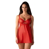 Obsessive - Aliosa Chemise & String - Rot Obsessive - Aliosa Chemise & String - Rot