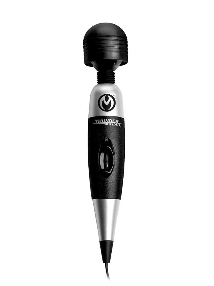 Master Series Thunderstick 2.0: Wandvibrator, schwarz/silber Master Series Thunderstick 2.0: Wandvibrator, schwarz/silber