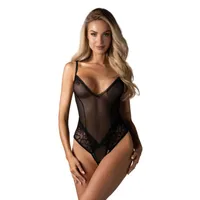 Obsessive - Blomentis Crotchless Teddy - Schwarz Obsessive - Blomentis Crotchless Teddy - Schwarz