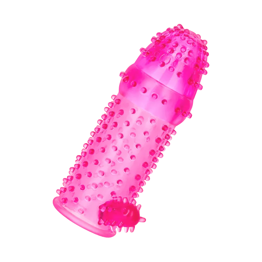 Genoppte Penishülle mit Klitorisreizer, 13 cm Genoppte Penishülle mit Klitorisreizer, 13 cm