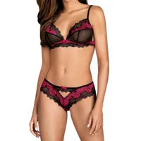 Soft-BH plus Slip aus zweifarbiger Spitze Soft-BH plus Slip aus zweifarbiger Spitze