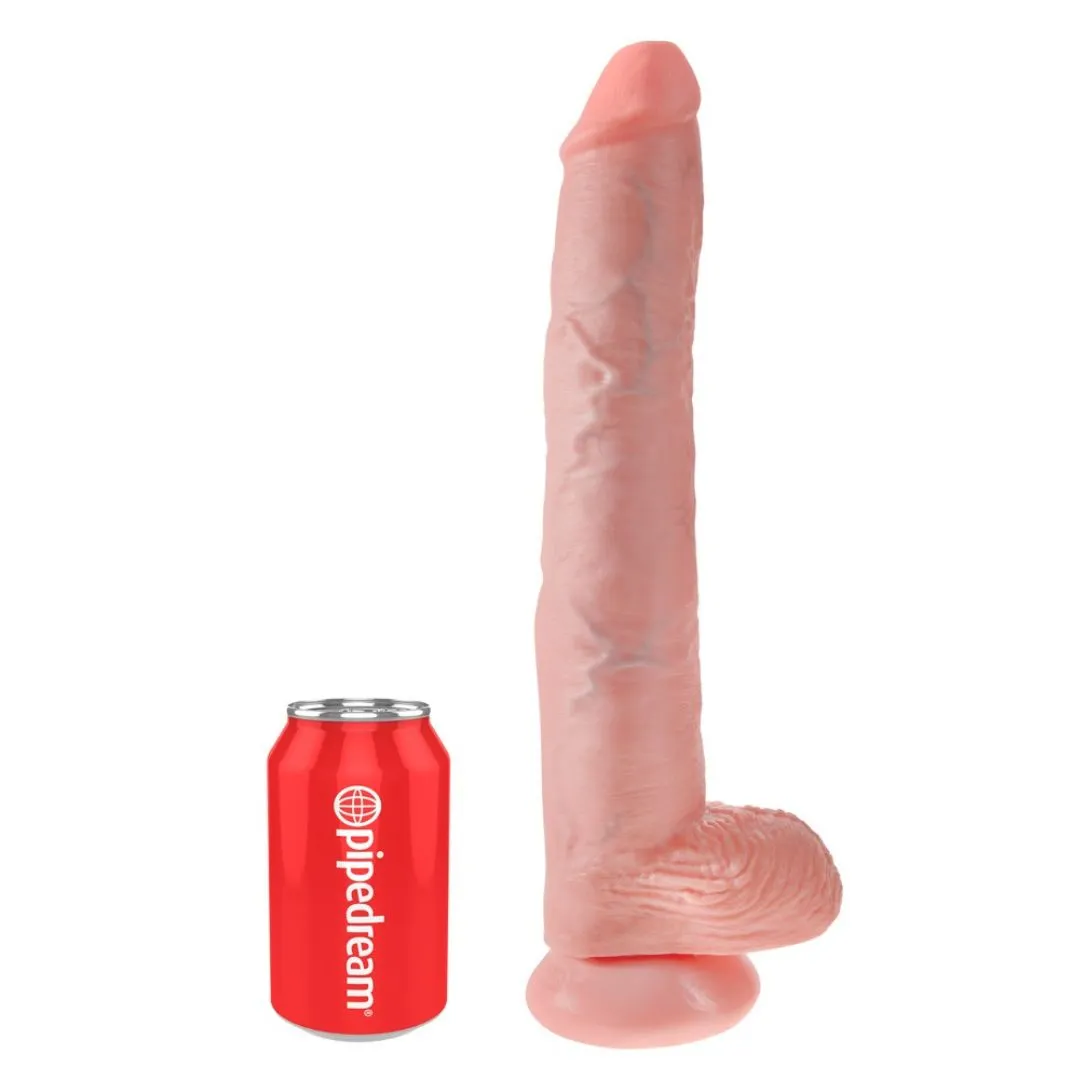 XXL Naturdildo 14'' Cock mit Hoden – Bild 5