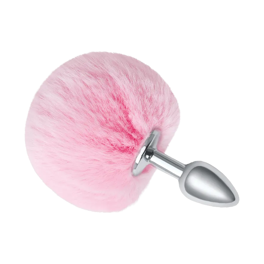 Fluffy Bunny Tail - Metal Butt Plug, 12 cm Fluffy Bunny Tail - Metal Butt Plug, 12 cm