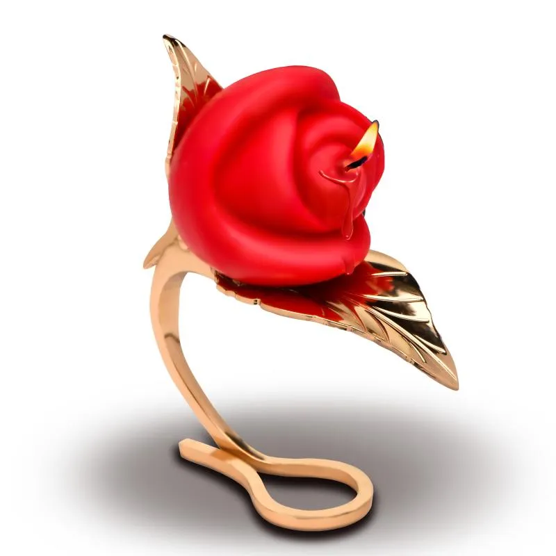 XR Brands - Rosenkerze mit Halter - Rot XR Brands - Rosenkerze mit Halter - Rot