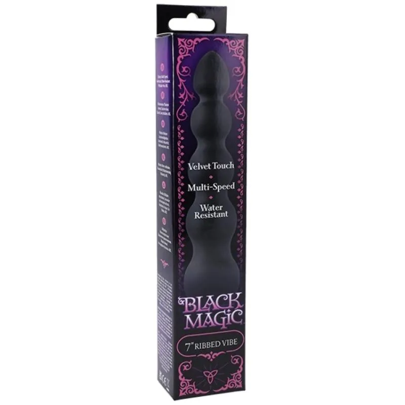 Doc Johnson - Black Magic Ribbed Vibe Vibrator - Schwarz – Bild 2