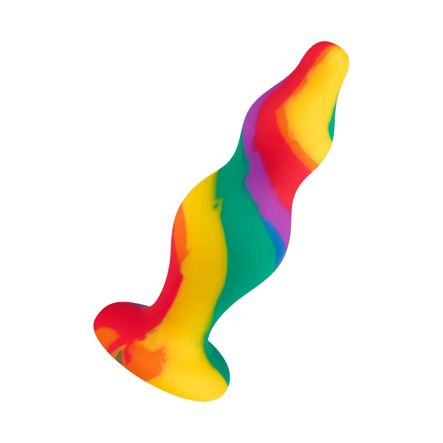 Farbenfroher Analplug aus Silikon, 12 cm Farbenfroher Analplug aus Silikon, 12 cm