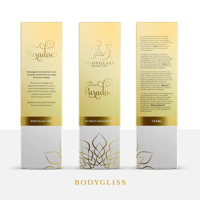 BodyGliss - Massageöl und Gleitmittel in Einem Pina Colada - 150 ml – Bild 3