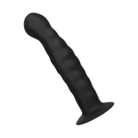 Gerillter Analdildo aus Silikon, 14,5 cm Gerillter Analdildo aus Silikon, 14,5 cm