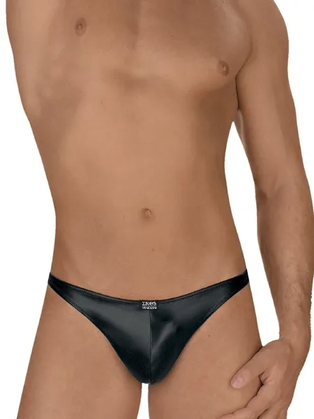 Eros Veneziani: Kunstledertanga, schwarz (S/M) Eros Veneziani: Kunstledertanga, schwarz (S/M)