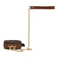 Lederhalsband mit Leine Lederhalsband mit Leine