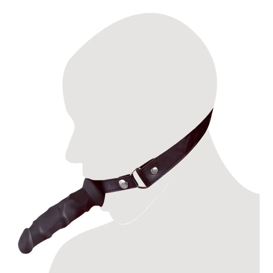 Mundknebel mit Dildo aus Silikon – Bild 3