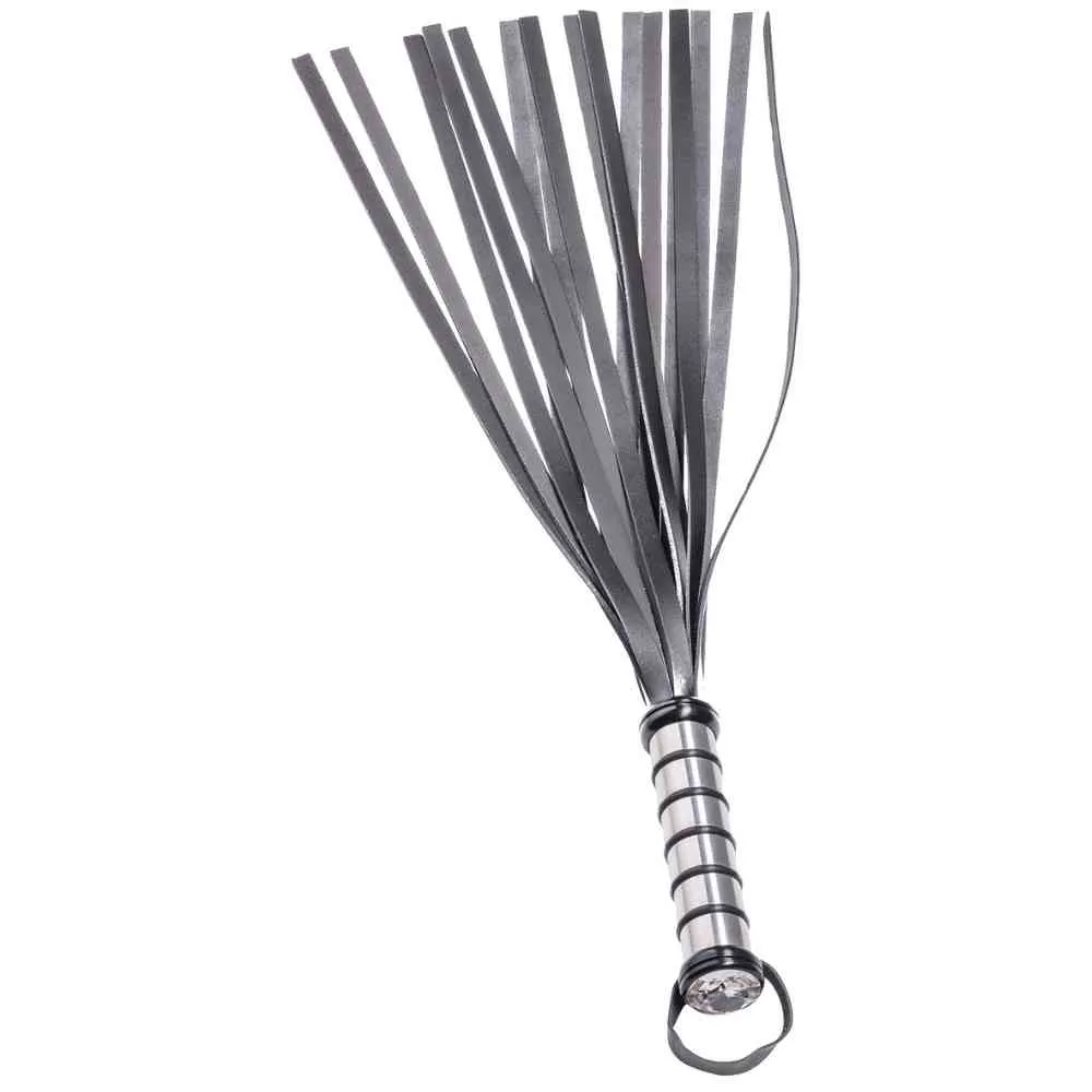 Leder Peitsche mit Alu-Griff – Bild 4