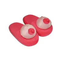 Plüsch-Hausschuhe: Busen, rosa Plüsch-Hausschuhe: Busen, rosa