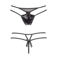 Plus Size String aus Wetlook und Tüll Plus Size String aus Wetlook und Tüll