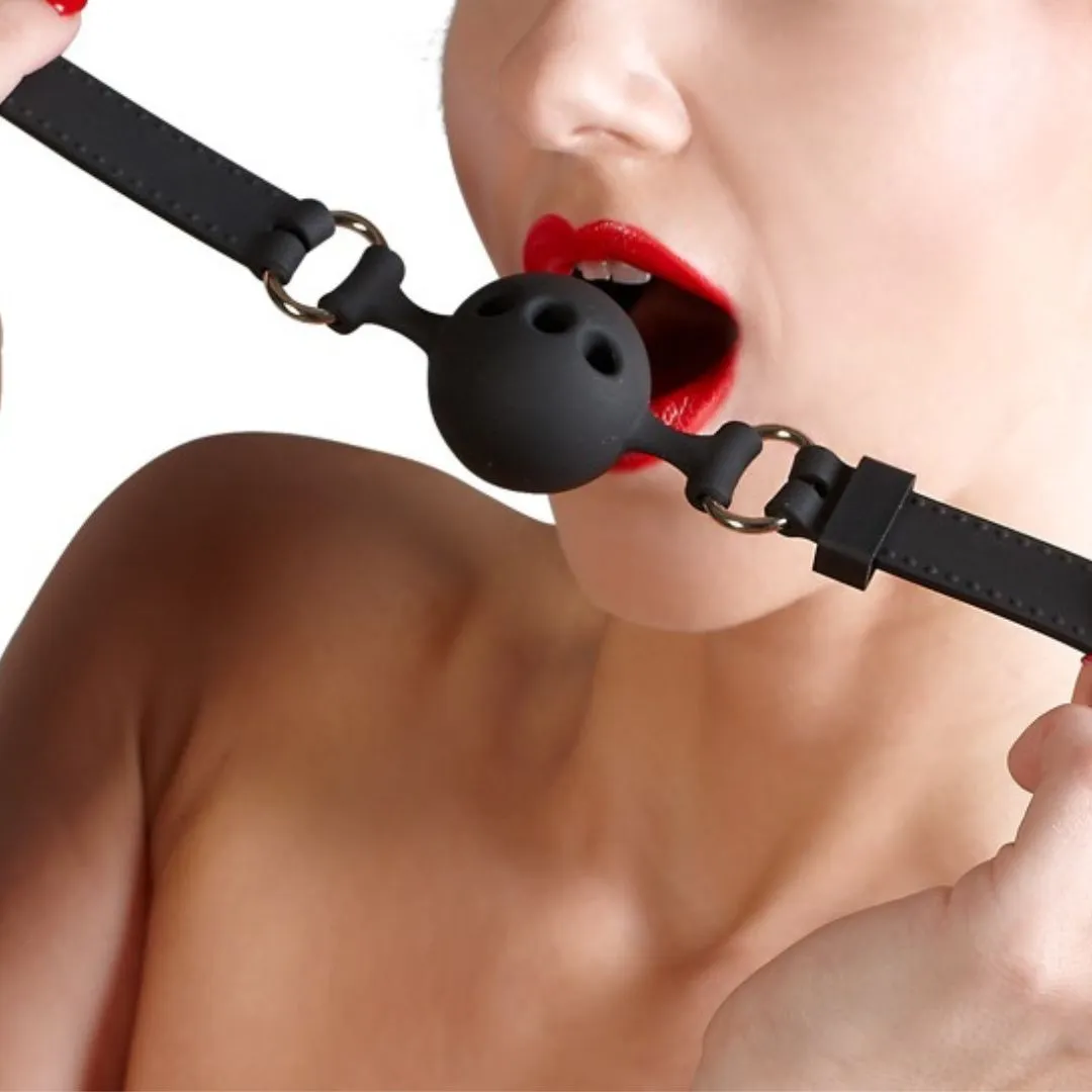 Ballknebel mit Luftlöchern aus Silikon – Bild 3