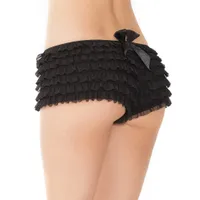 Coquette: Rüschen-Panty, schwarz (Queen Size) Coquette: Rüschen-Panty, schwarz (Queen Size)