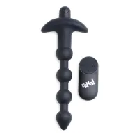 BANG! - 28X Vibrations-Silikon-Anaalkugeln mit Fernbedienung - Schwarz BANG! - 28X Vibrations-Silikon-Anaalkugeln mit Fernbedienung - Schwarz