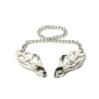 Master Series Monarch Clover: Nippelklemmen mit Kette, silber Master Series Monarch Clover: Nippelklemmen mit Kette, silber