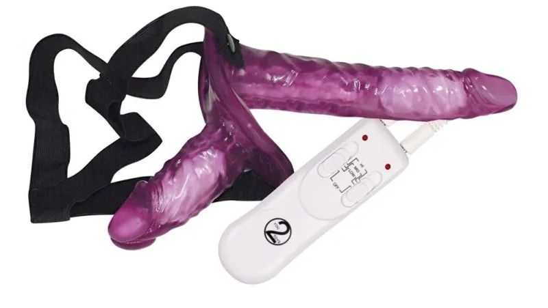 Vibratorischer Strap-On Duo-Vibrator - Lila Vibratorischer Strap-On Duo-Vibrator - Lila