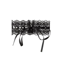 Spitzenhalsband mit Perlen und Strasssteinen Spitzenhalsband mit Perlen und Strasssteinen