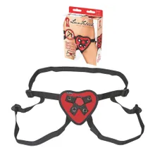 LUX FETISH Red Heart Strap-On Harness LUX FETISH Red Heart Strap-On Harness