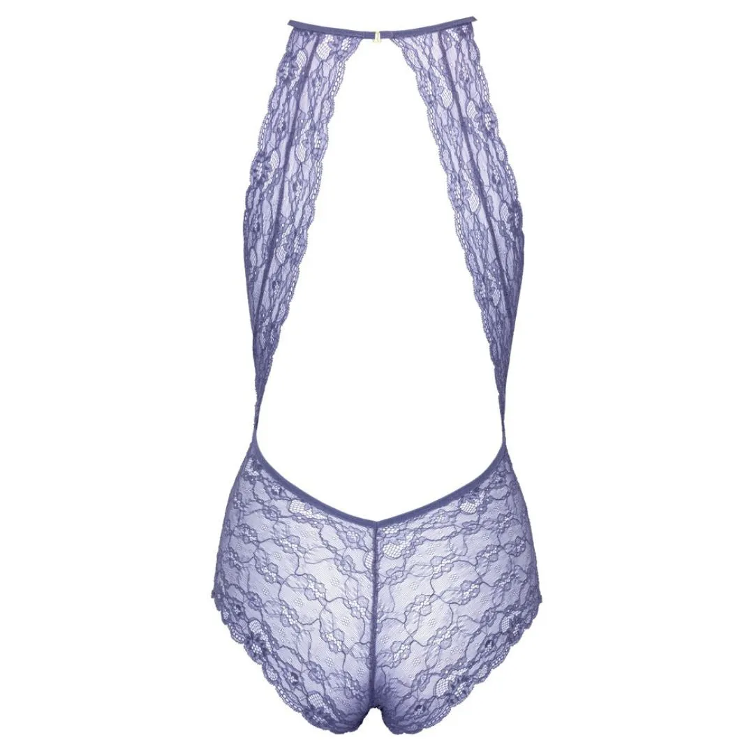 Lavendelfarbener Body aus Spitze – Bild 5