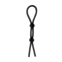 Double Ring Booster: Penisschlaufe, schwarz Double Ring Booster: Penisschlaufe, schwarz