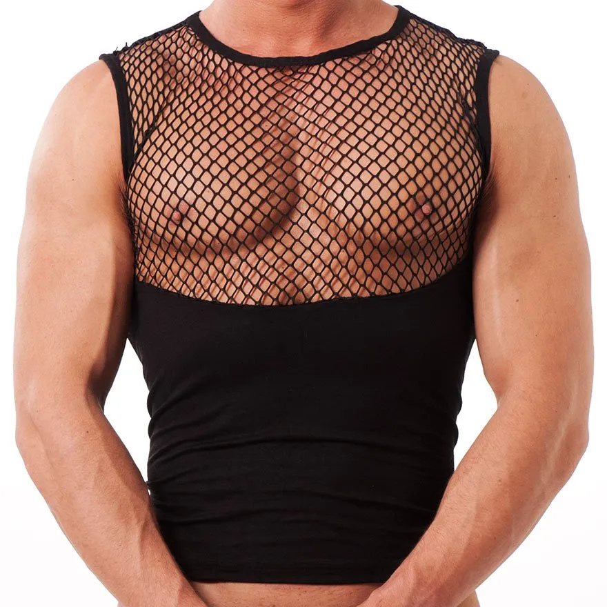 Hautenges Shirt mit Netzeinsatz Hautenges Shirt mit Netzeinsatz