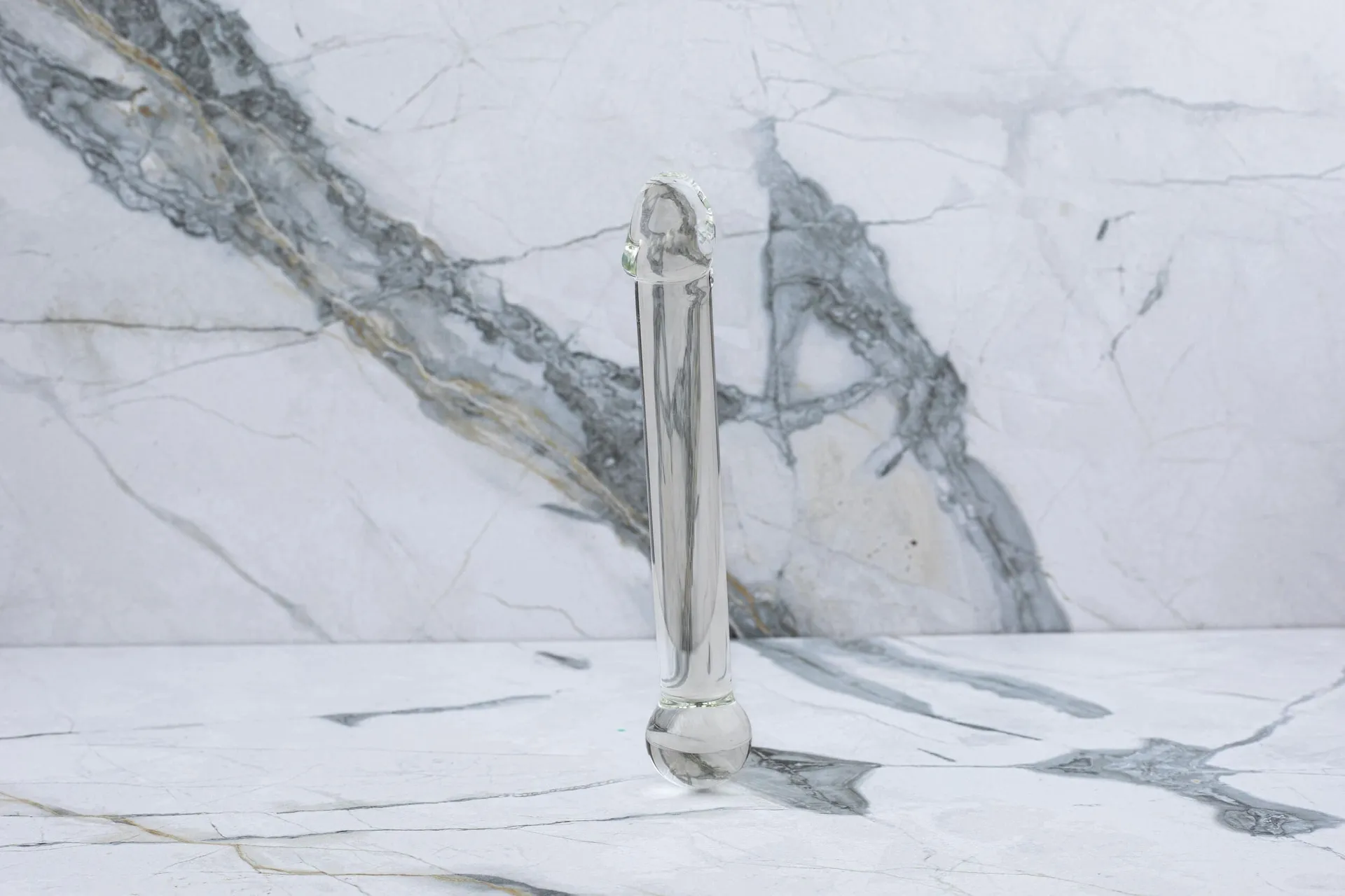 Gläs - Realistischer Kopf Glas Dildo – Bild 2