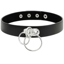 Handgefertigter Choker mit doppeltem Ring Handgefertigter Choker mit doppeltem Ring