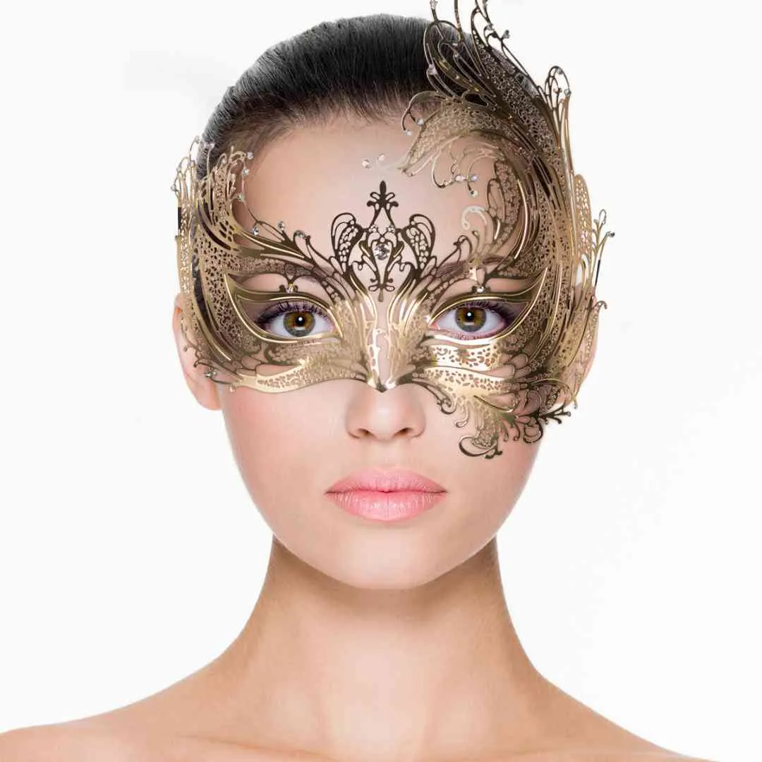 Goldene venezianische Maske – Bild 3