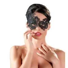 Venezianische Augenmaske mit asymmetrischer Stickerei Venezianische Augenmaske mit asymmetrischer Stickerei