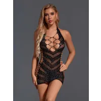 Christine - Kleid Glitter - Schwarz Christine - Kleid Glitter - Schwarz