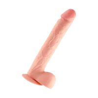 Geaderter Naturdildo mit Hoden, 28 cm Geaderter Naturdildo mit Hoden, 28 cm