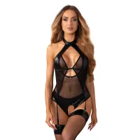 Obsessive – Dominna Crotchless Teddy – Black Obsessive – Dominna Crotchless Teddy – Black
