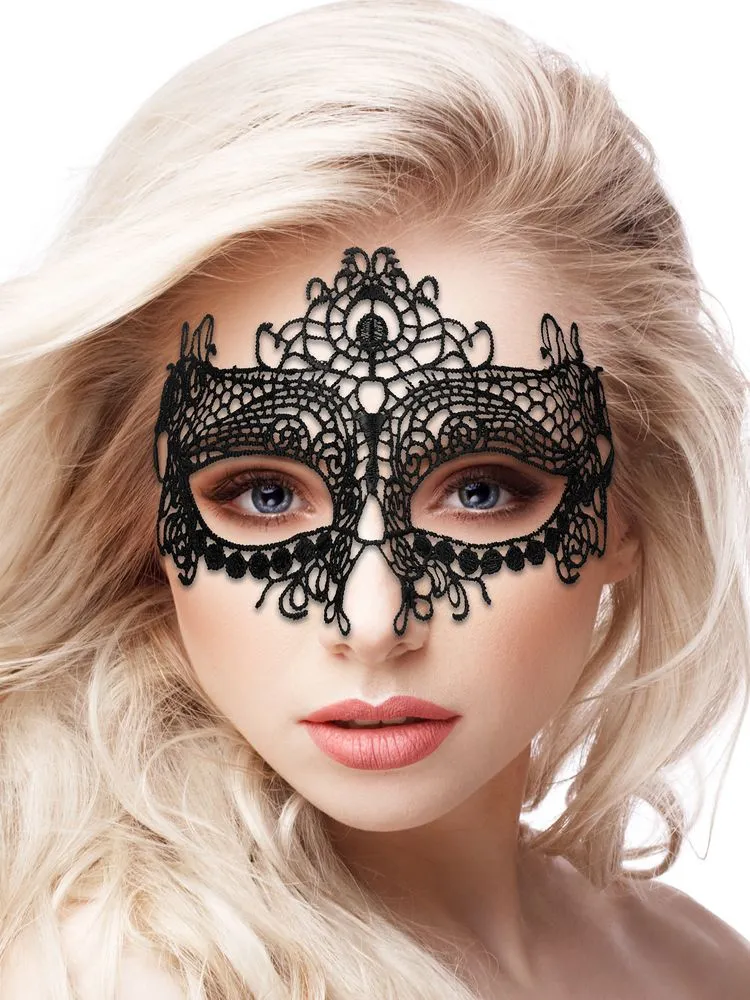 Ouch! Maske: Queen Black Lace, schwarz Ouch! Maske: Queen Black Lace, schwarz