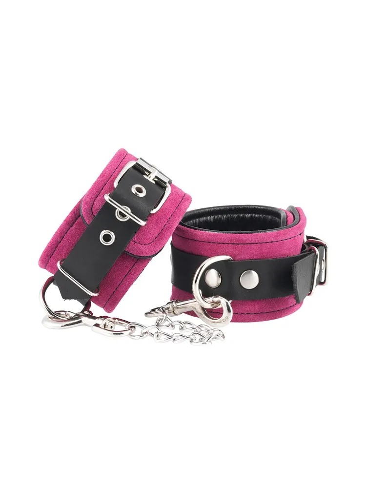 Velourleder-Fußfesseln, pink Velourleder-Fußfesseln, pink