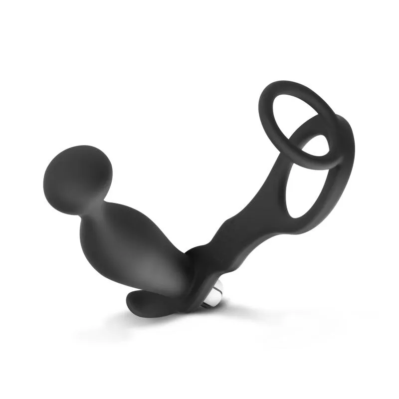 Prostata-Vibrator & Cock- und Ballring - Schwarz – Bild 4