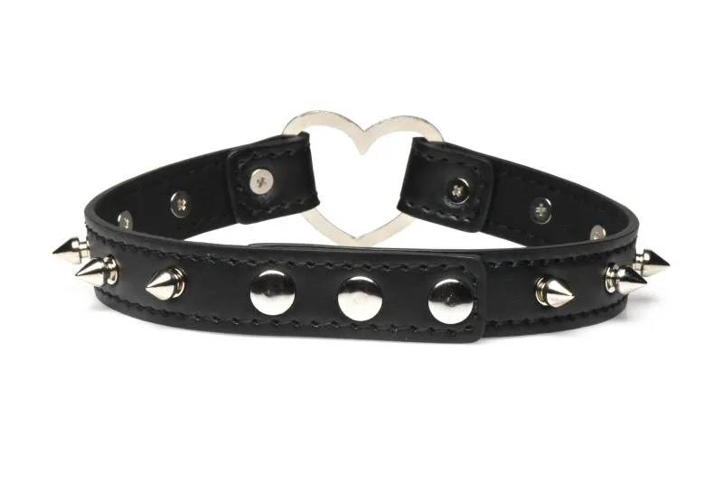 XR Brands - Spiked Heart Choker - Schwarz – Bild 4