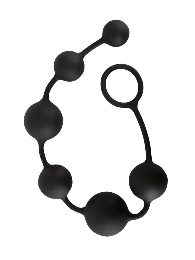 Black Velvets: Analkugelkette, schwarz Black Velvets: Analkugelkette, schwarz