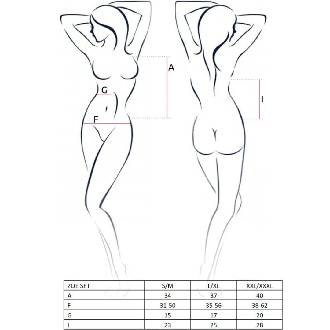 Korsett-Top aus Mesh mit Wetlook Schnürung plus String – Bild 5