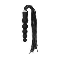 Ouch! Whip with Curved Dildo: Peitsche mit Dildogriff, schwarz Ouch! Whip with Curved Dildo: Peitsche mit Dildogriff, schwarz