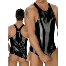 Eros Veneziani: Lackshirt, schwarz (L/XL) Eros Veneziani: Lackshirt, schwarz (L/XL)