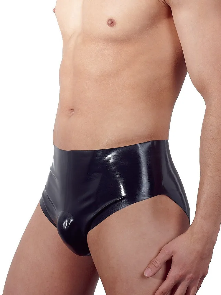 Latex-Herrenslip mit Pump-Plug, schwarz (L) Latex-Herrenslip mit Pump-Plug, schwarz (L)