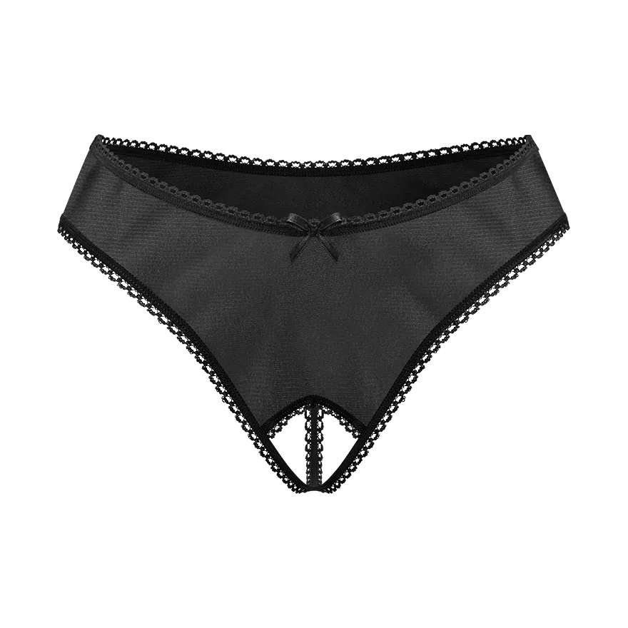 Schicker Ouvert-String mit Ziernaht Schicker Ouvert-String mit Ziernaht