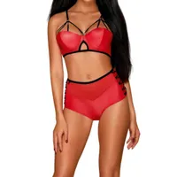 Bügel-BH und High Waist Slip im Wetlook Bügel-BH und High Waist Slip im Wetlook