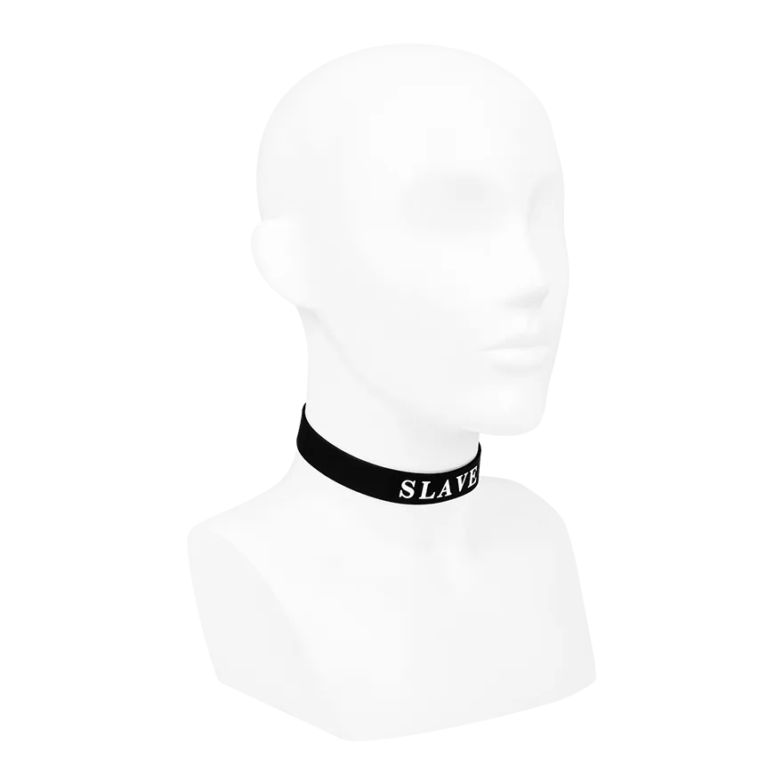 Silikon-Halsband mit Slave-Aufdruck Silikon-Halsband mit Slave-Aufdruck